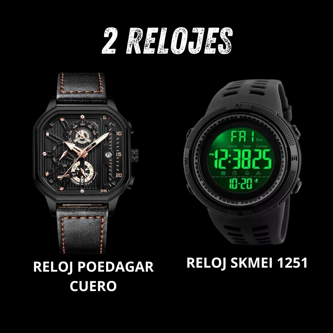 COMBO POEDAGAR Y SKMEI 1251 - P