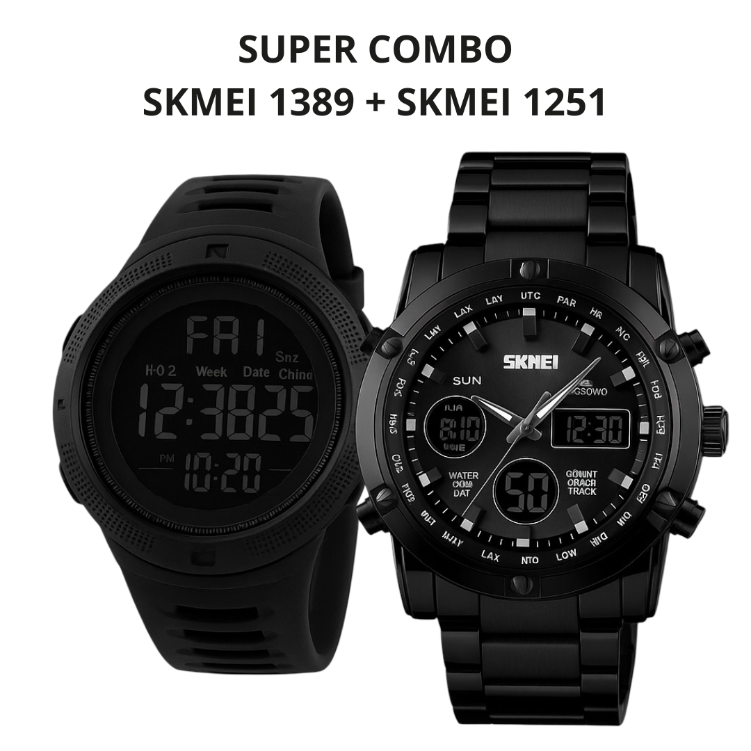 COMBO RELOJ SKMEI 1251 + SKMEI 1389