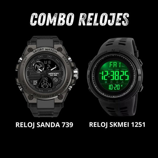 RELOJ SANDA 739 + SKMEI 1251 - P